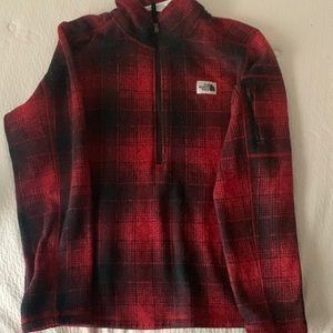 Flannel, 1/4 zip up from the north face.